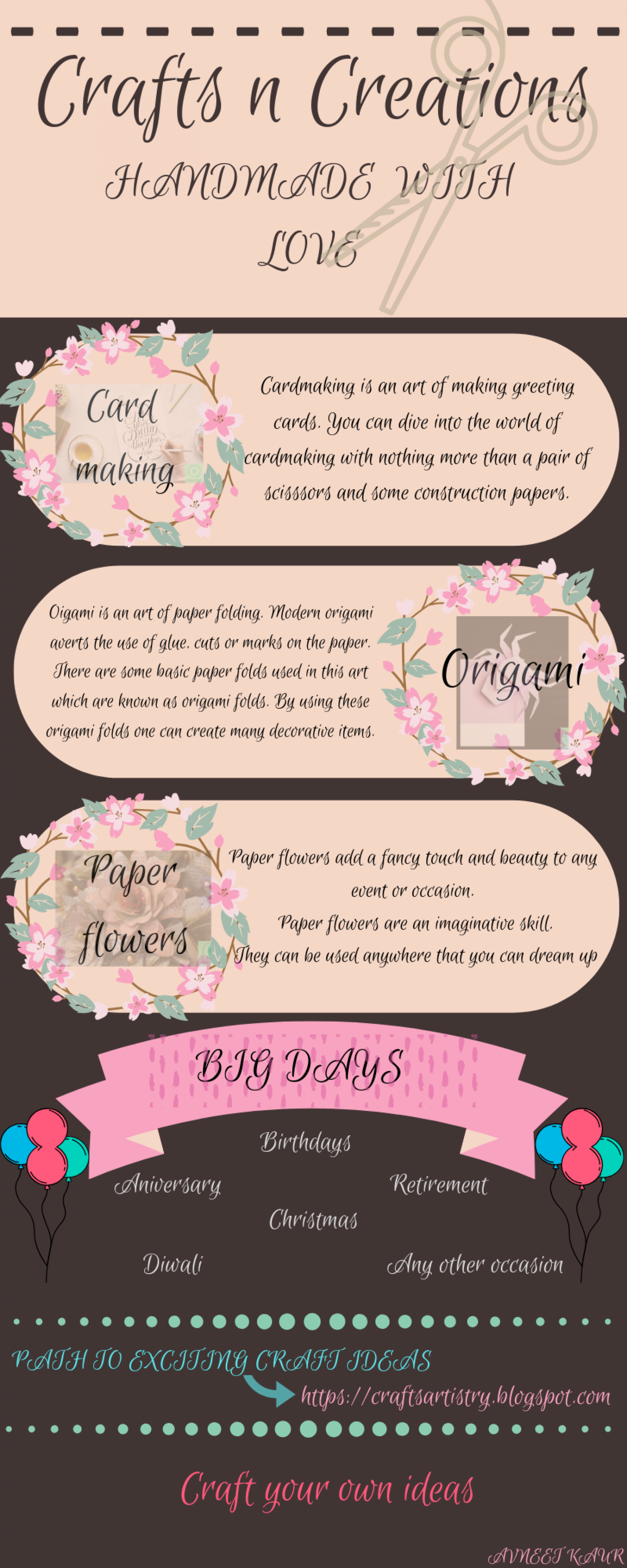 Crafts n Creations Infographic