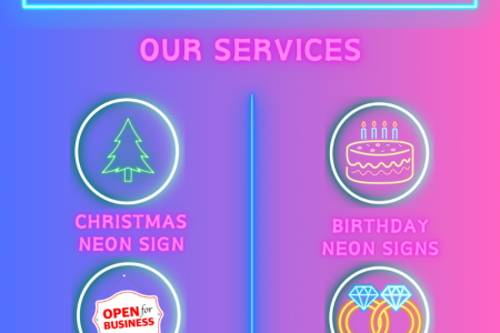 Creative Neon Sign Infographic