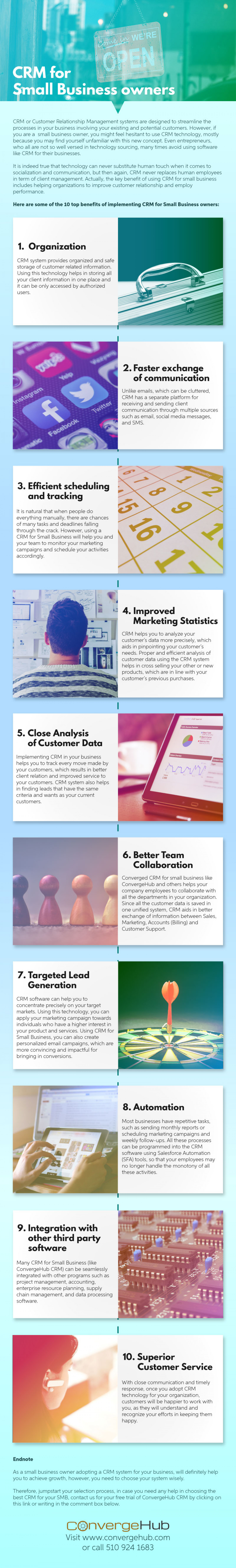 CRM For Small Business Owners Infographic