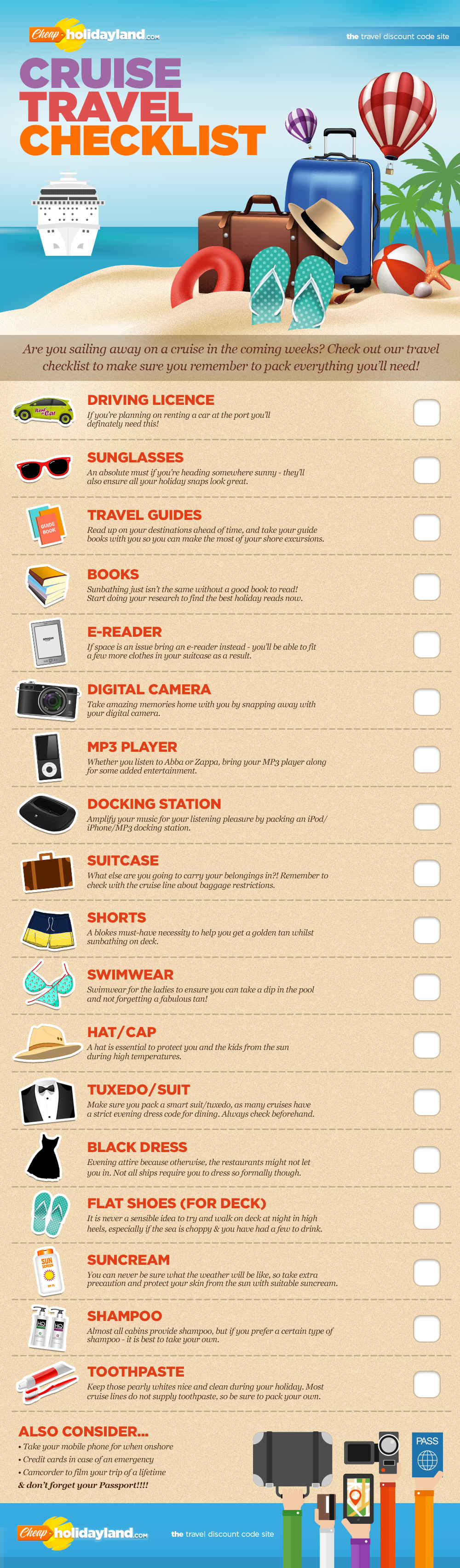 cruise travel checklist