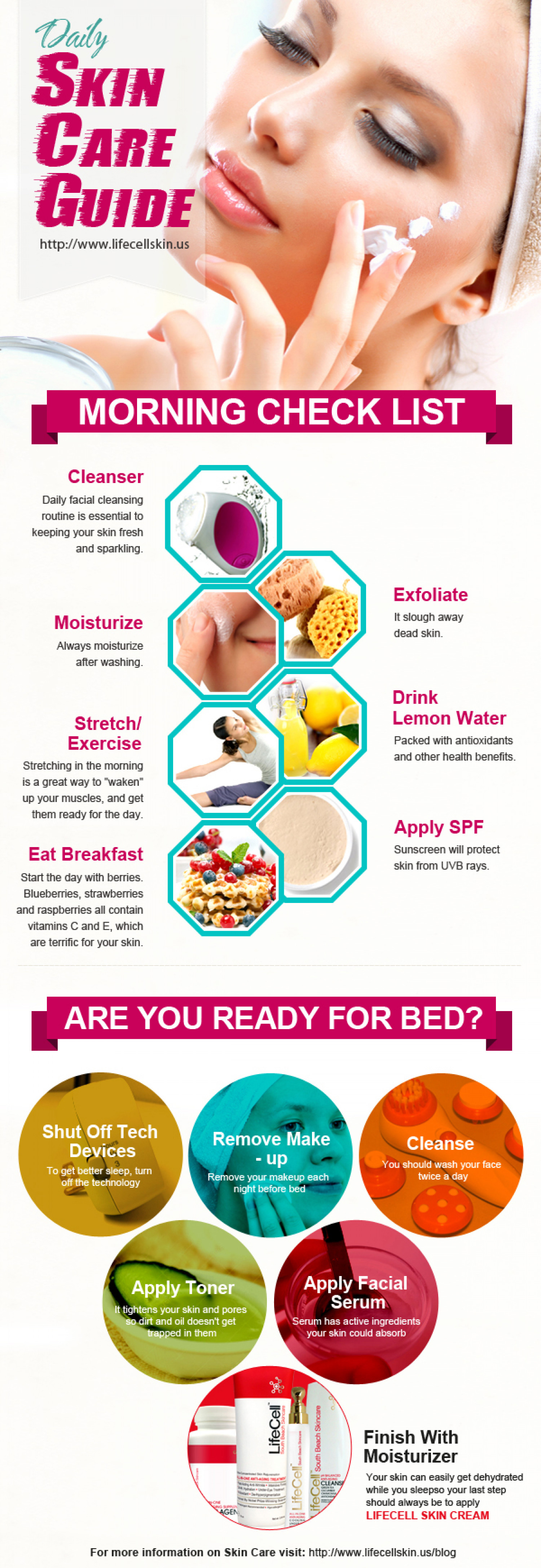  Daily Skin Care Guide Infographic