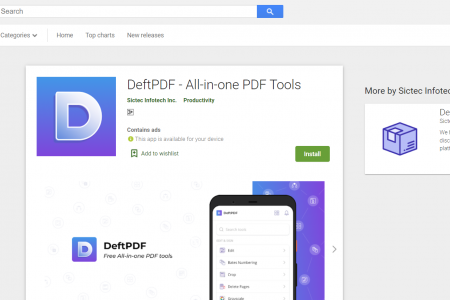 DeftPDF on Google Play Infographic
