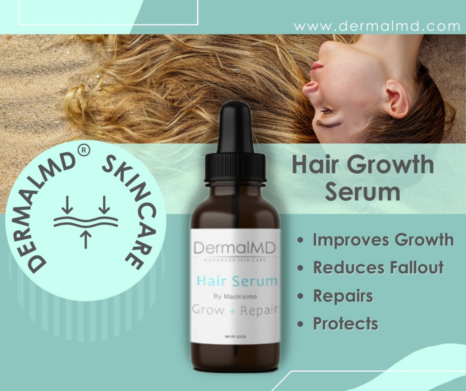 DermalMD's Hair Growth Serum Infographic