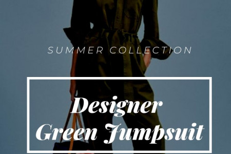 Designer Green Jumpsuit - Summer Collection Dresses Infographic