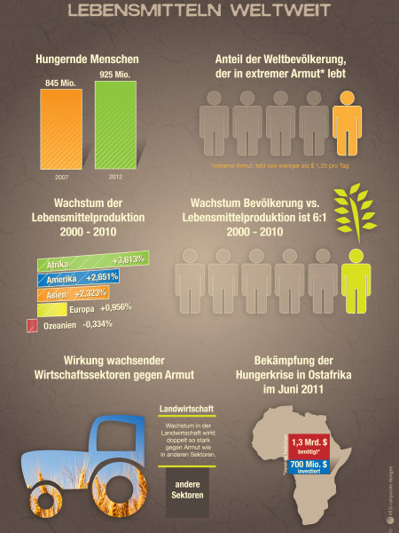 Die Versorgung mit Lebensmitteln weltweit  Infographic