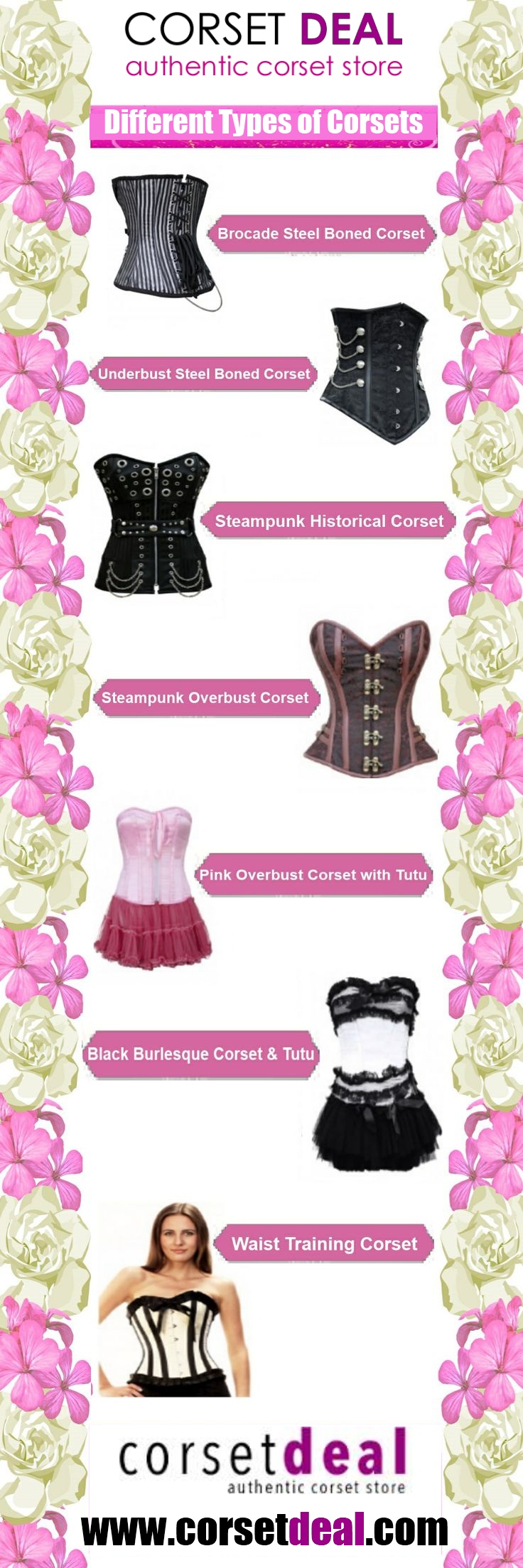 Different Types of Corsets 
