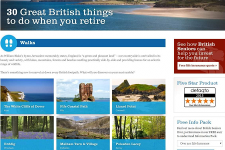 Discover 30 great things to do in the UK if you are retired Infographic