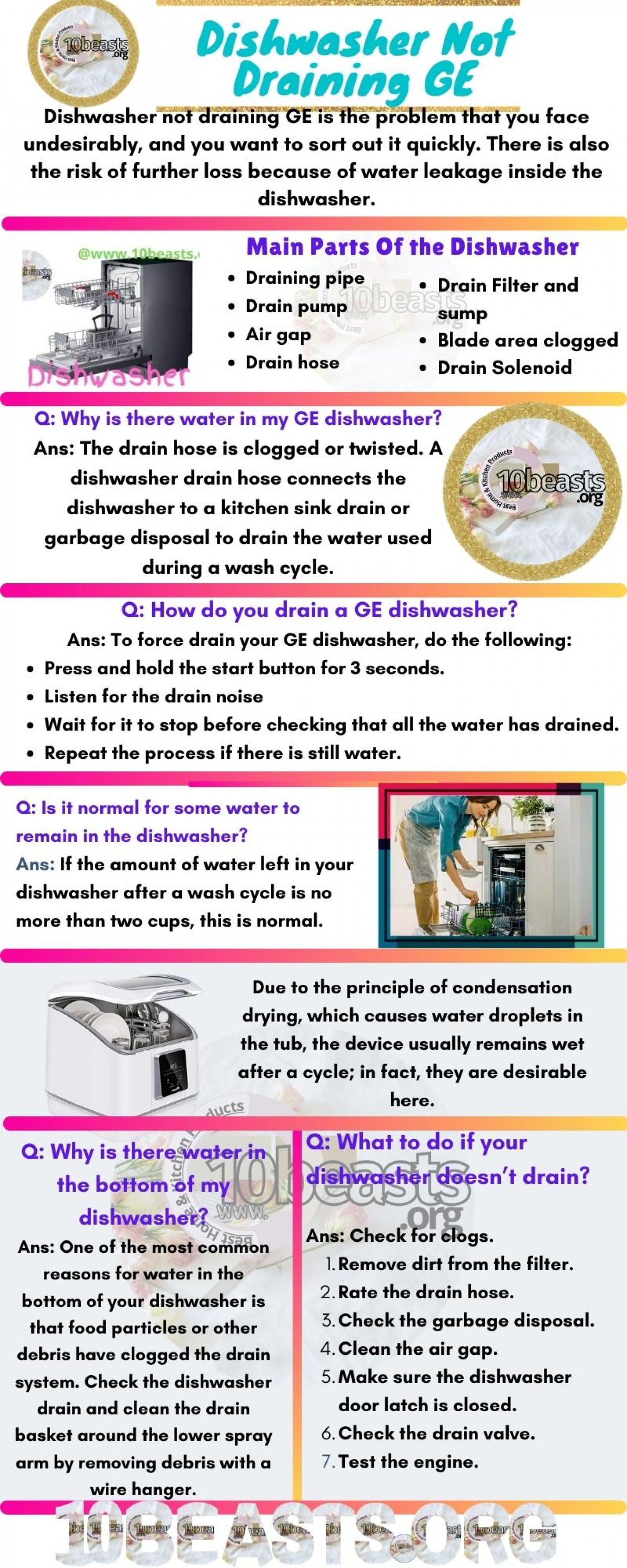 Dishwasher Not Draining GE Infographic