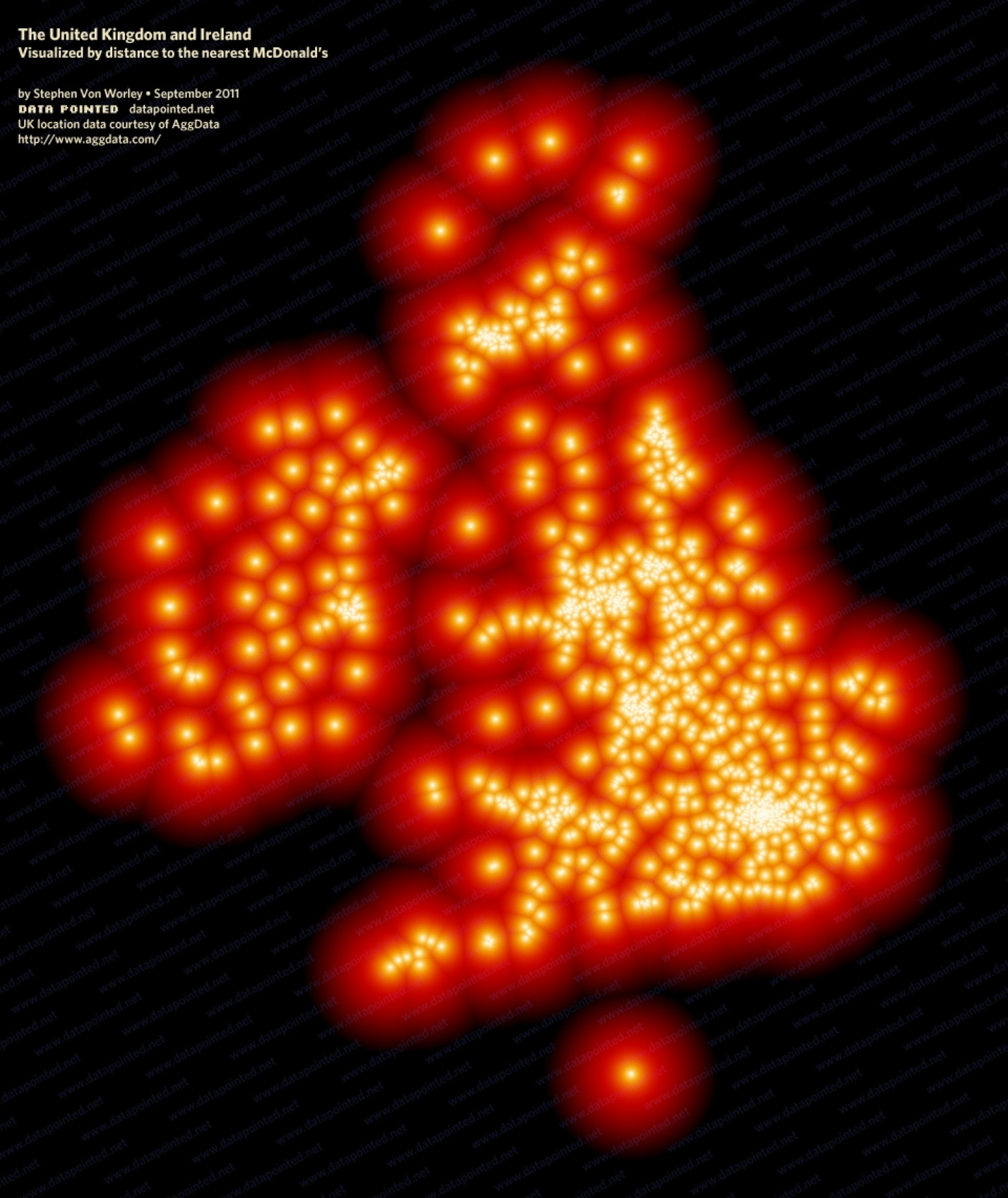 Distance To McDonald’s - The United Kingdom and Ireland Infographic