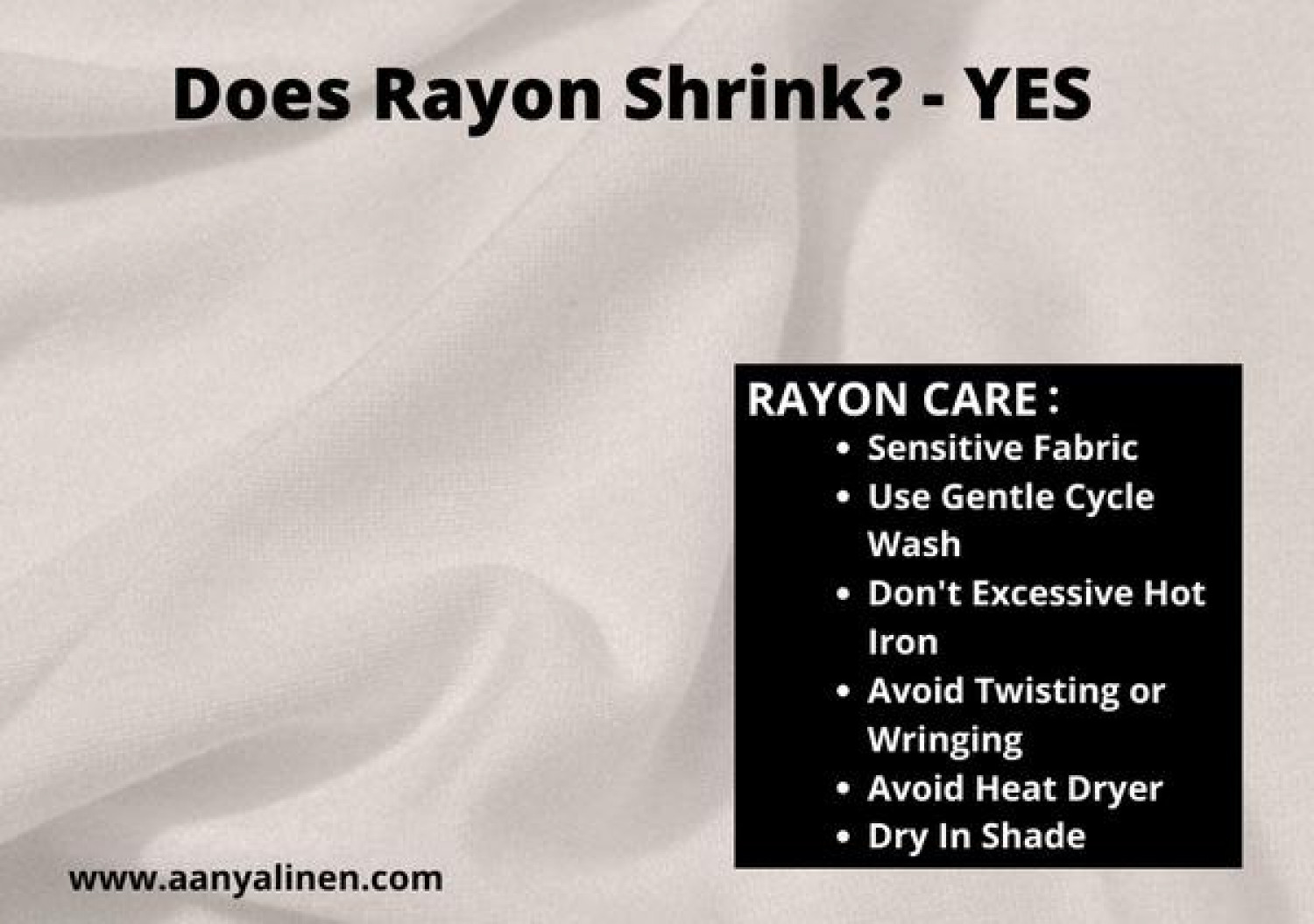 Does Rayon Shrink? Infographic