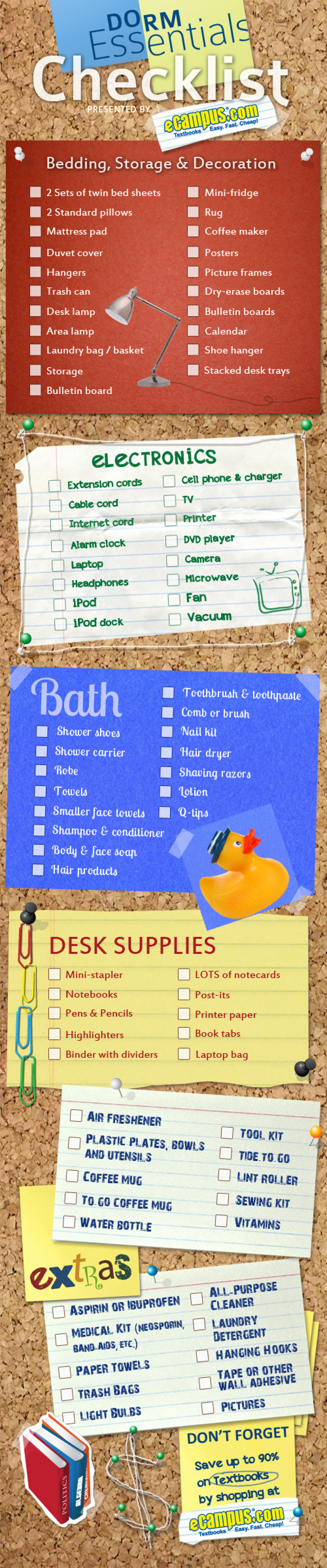 Dorm Essentials Checklist Infographic