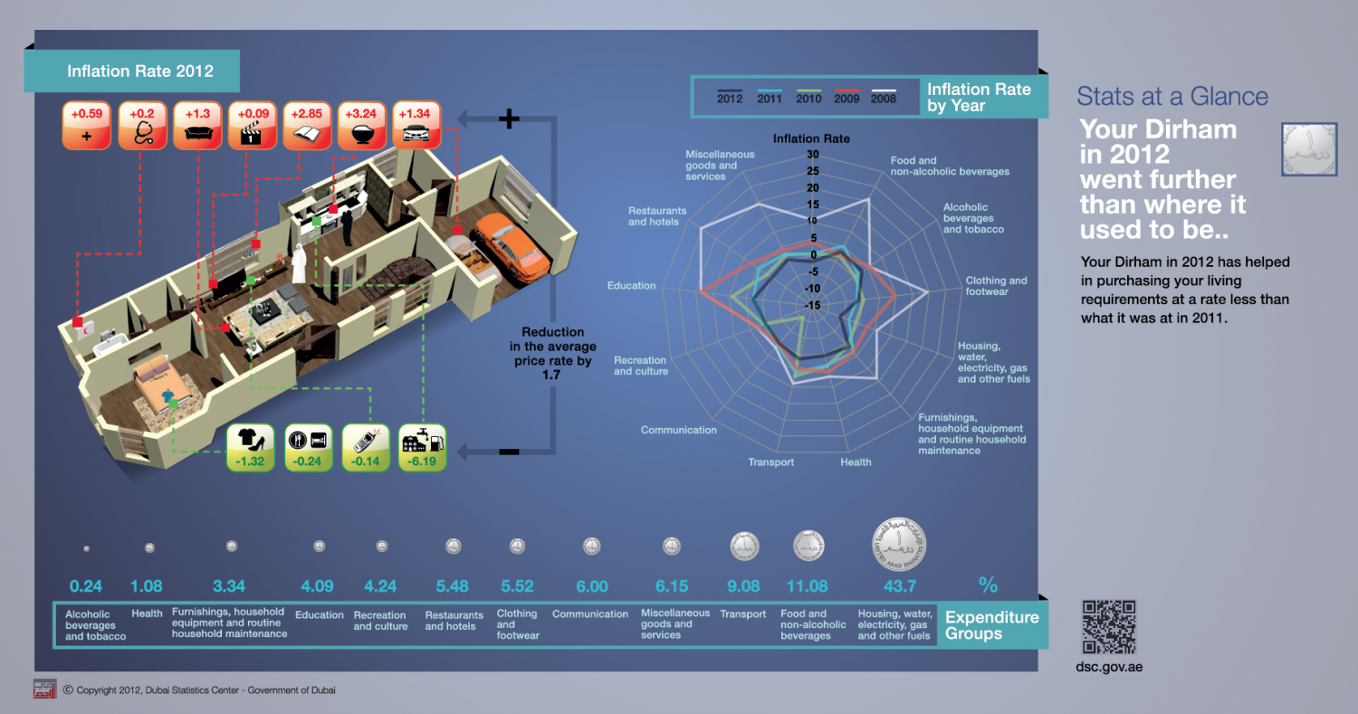 Dubai Inflation Estimate - 2012 Infographic