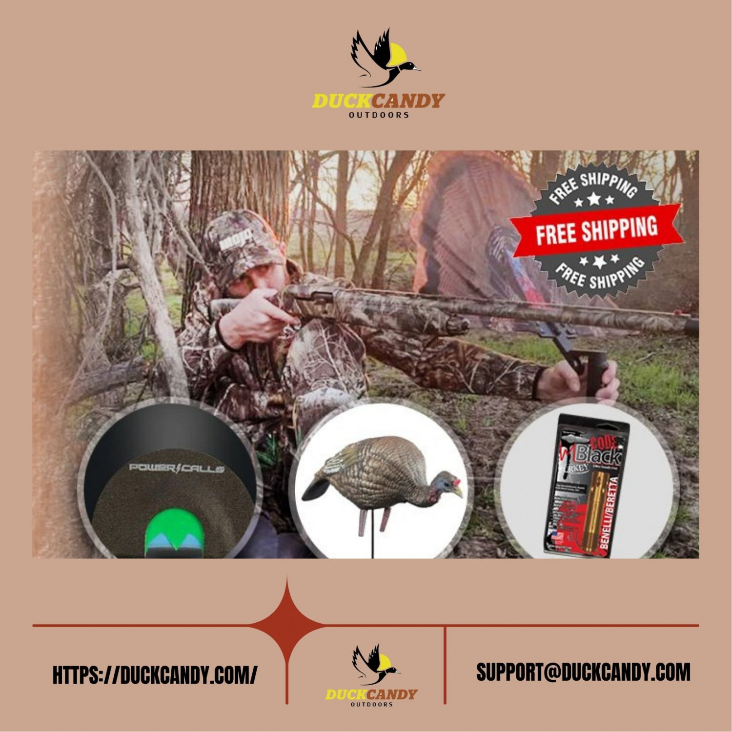 Duck Candy - Online Shopping Store of Hunting Products & Accessories Infographic
