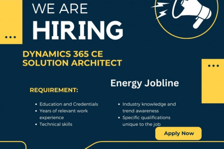 Dynamics 365 CE Solution Architect Energy Jobline London UK Infographic