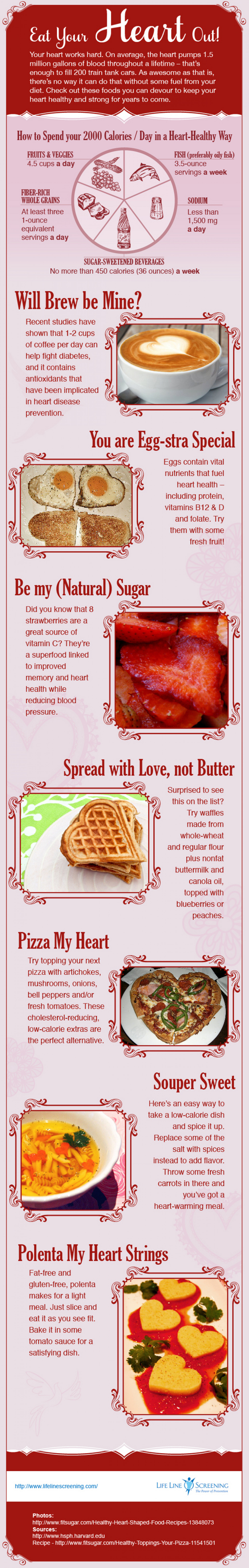 Eat Your Heart Out! Heart-Healthy Eating Tips to Help Lower Your Risk for Heart Disease Infographic