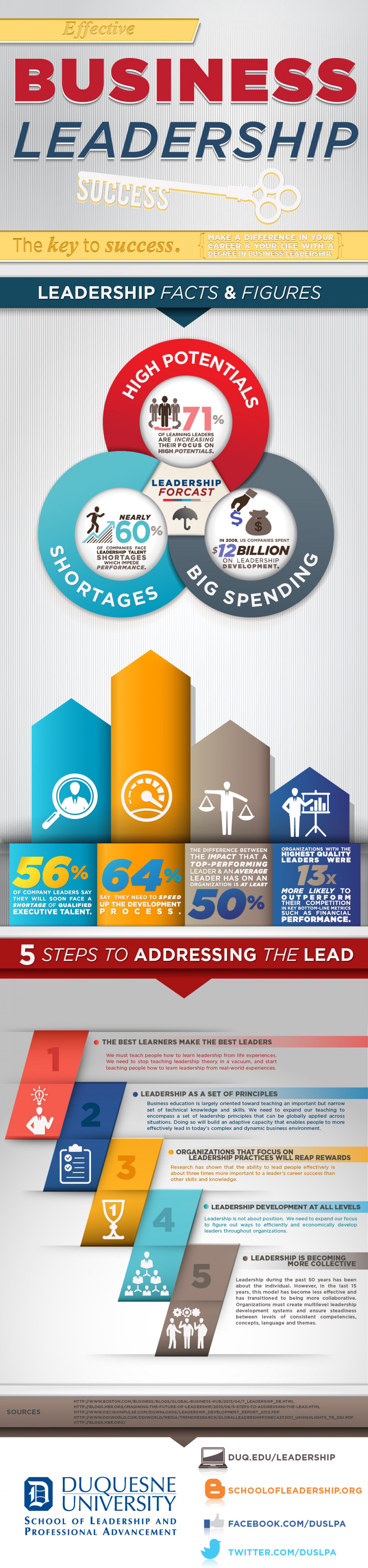 Effective Business Leadership Success Infographic