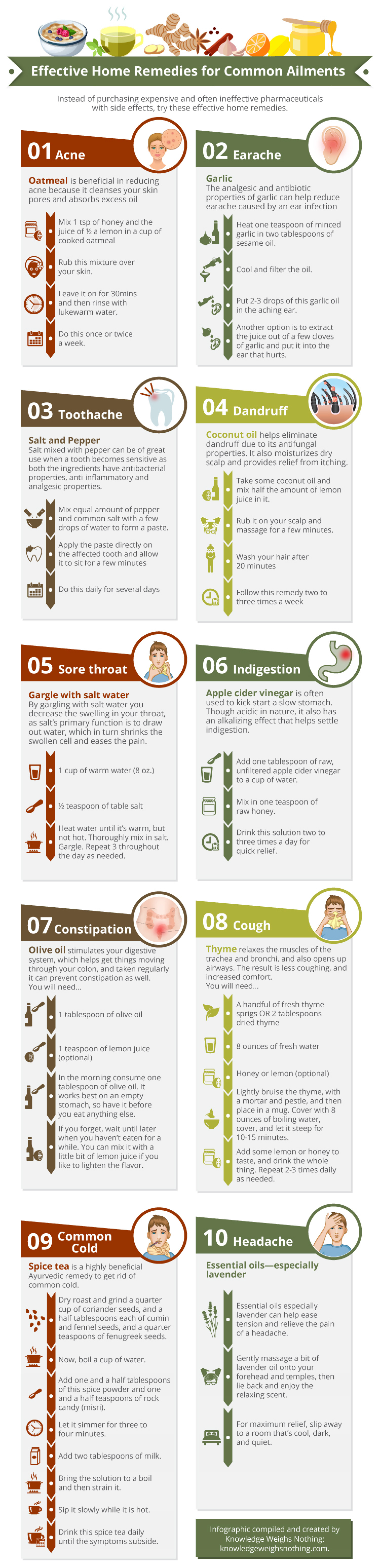 Effective Home Remedies for Common Ailments Infographic