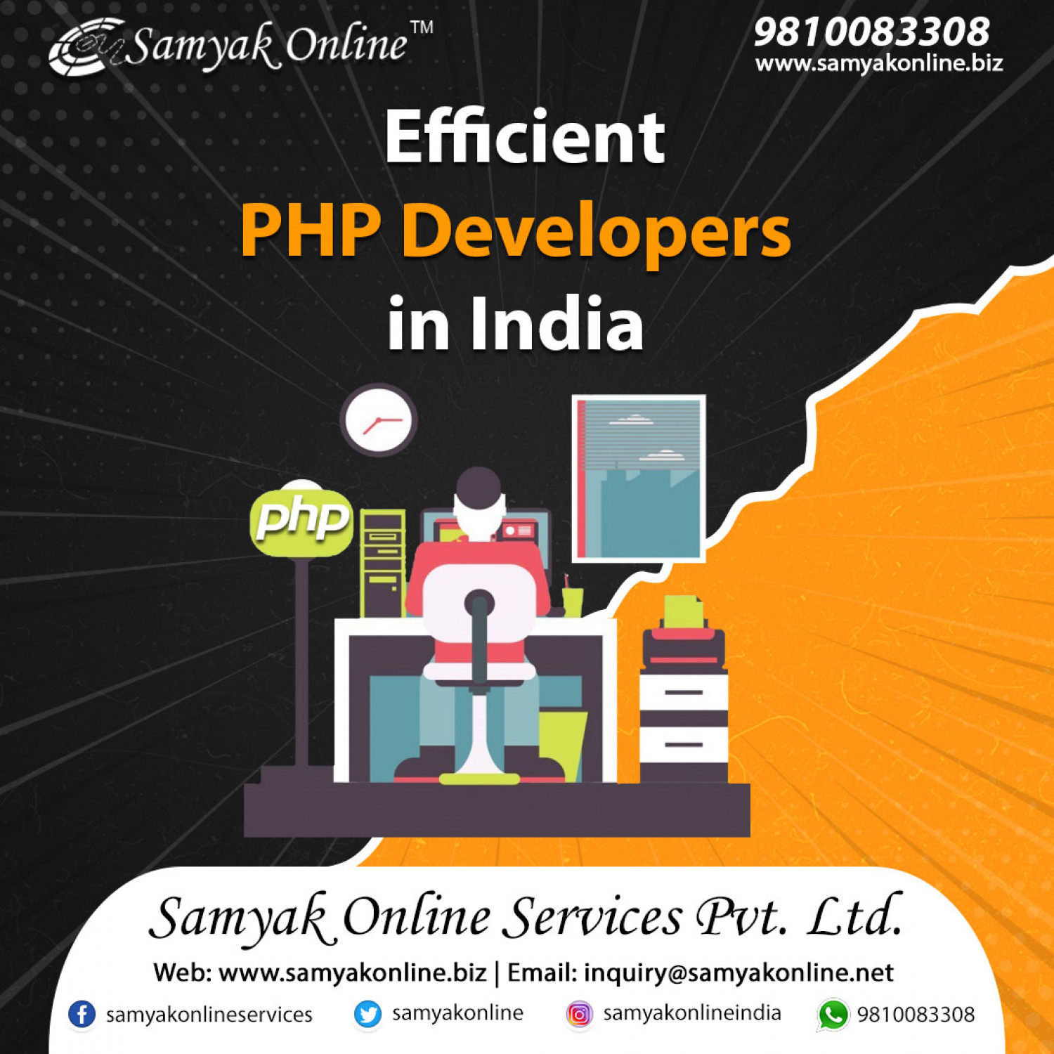 Efficient PHP Developers in India Infographic