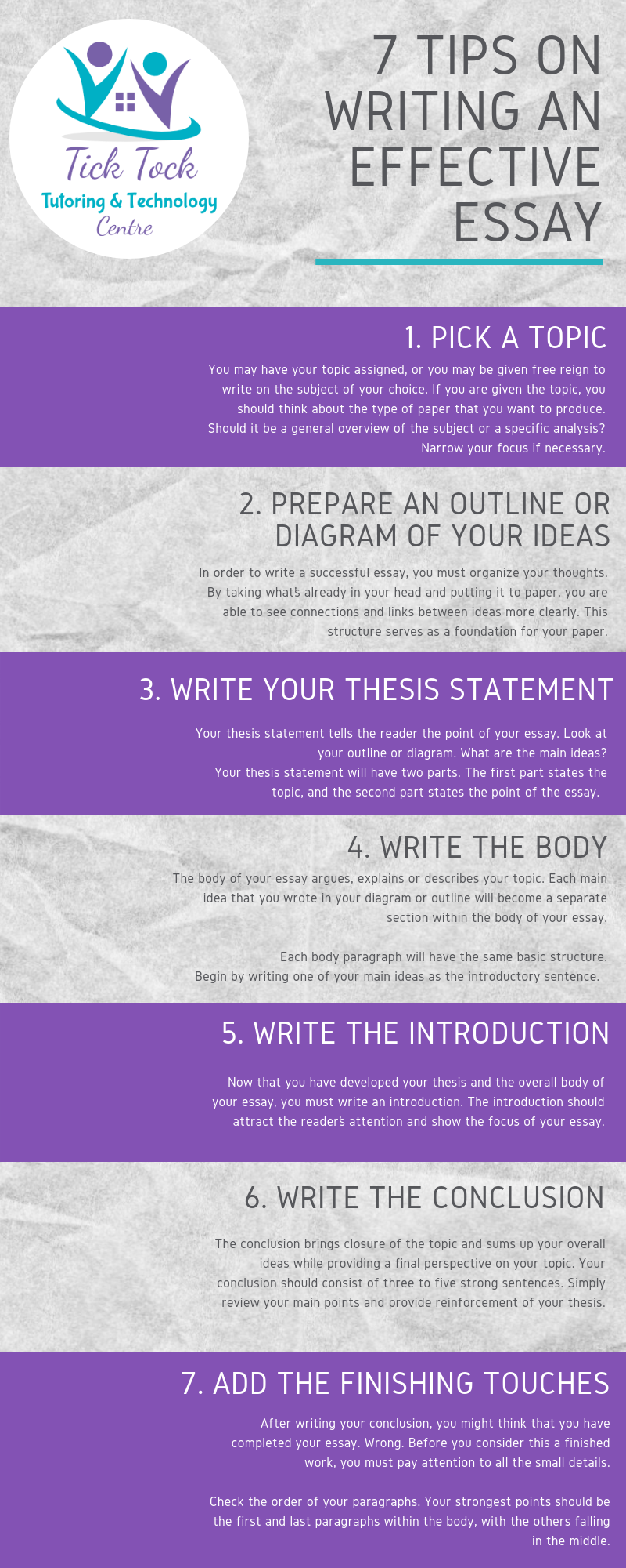 what are the tips for writing essay