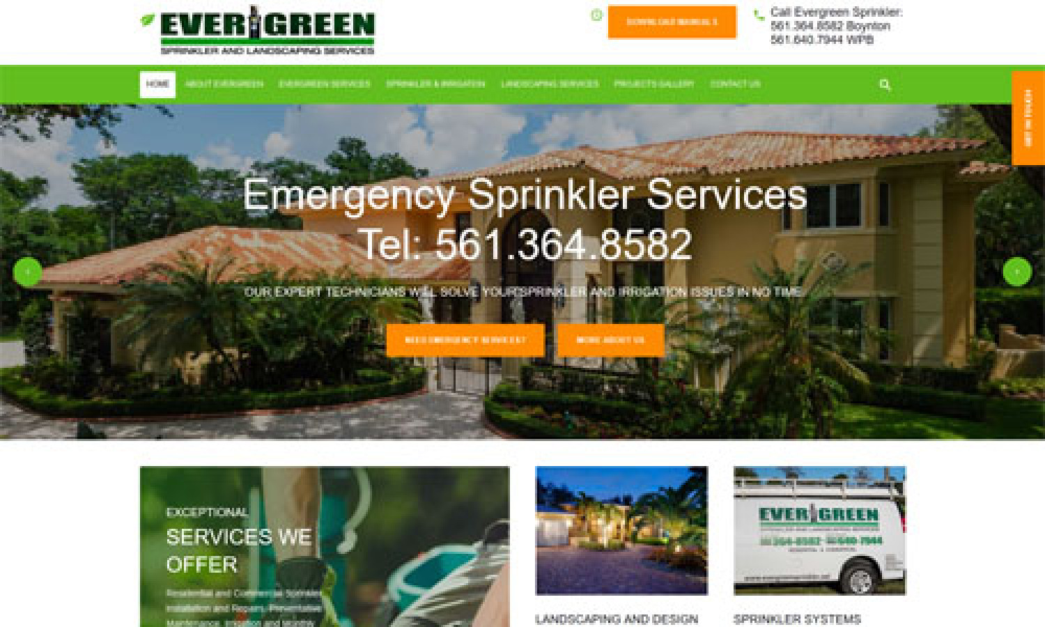 Evergreen Sprinkler and Landscaping Services Infographic