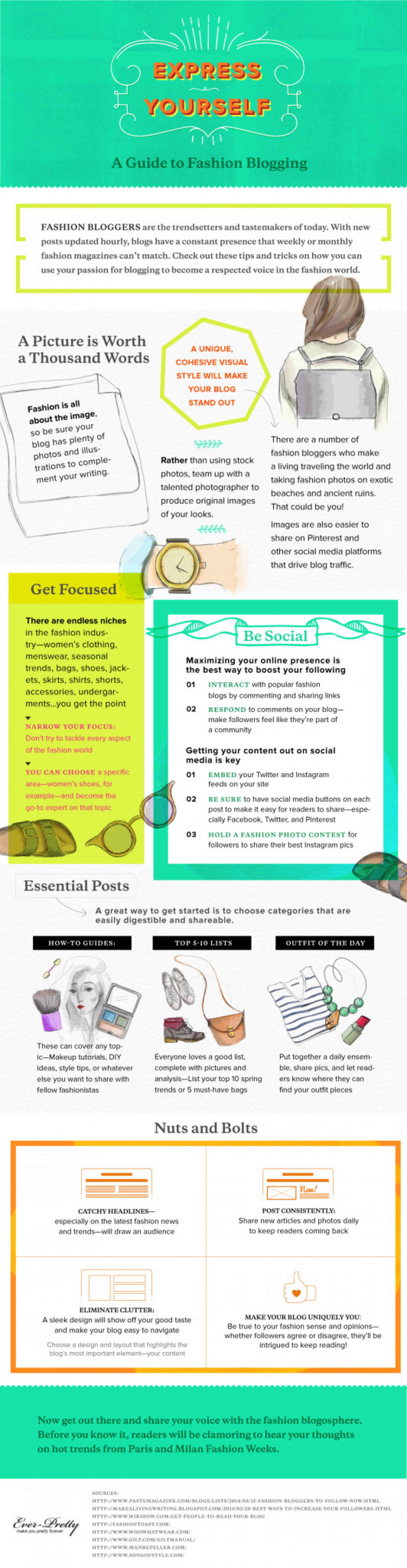 Express Yourself: Tips on Becoming a Top Fashion Blogger Infographic