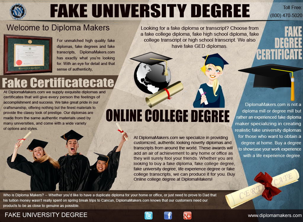 Buy Online  Fake College Degrees (Diploma & Transcripts)