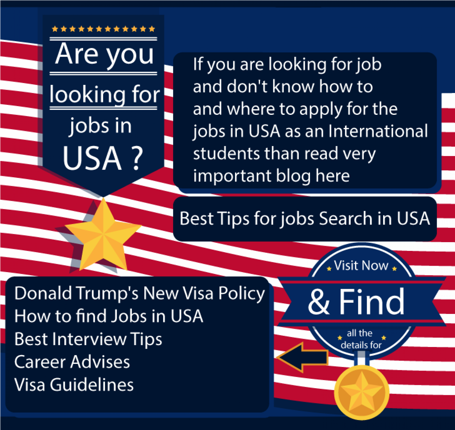 Find Latest jobs for international students in USA Infographic