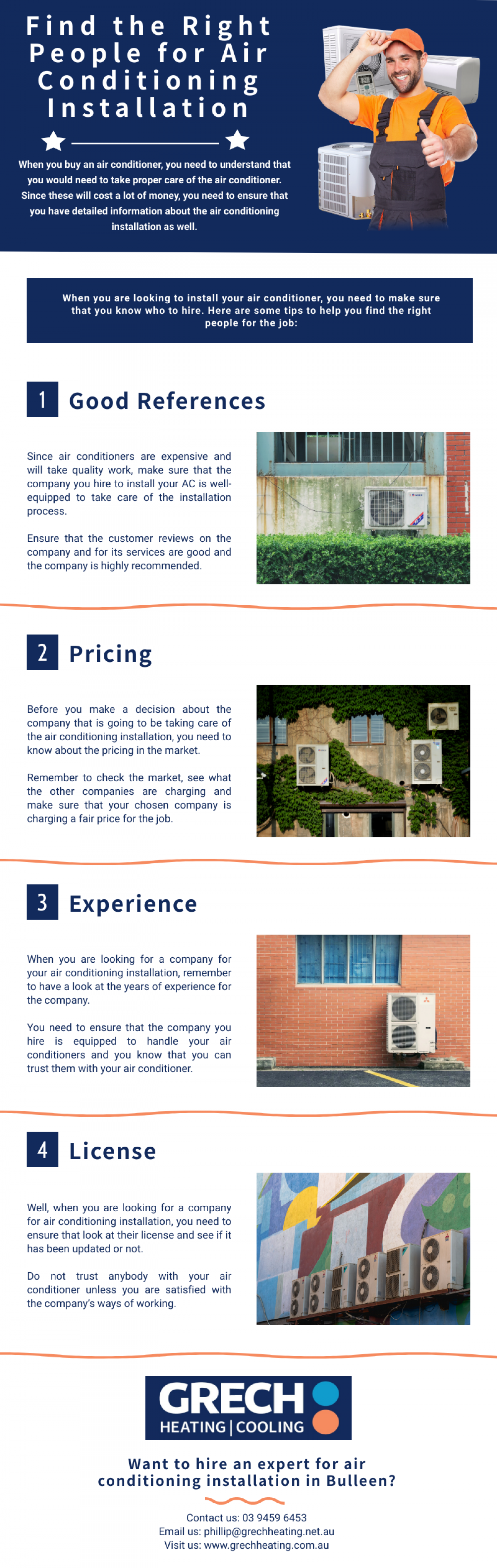 Find the Right People for Air Conditioning Installation Infographic