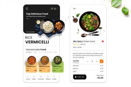 Food Delivery App Design Infographic