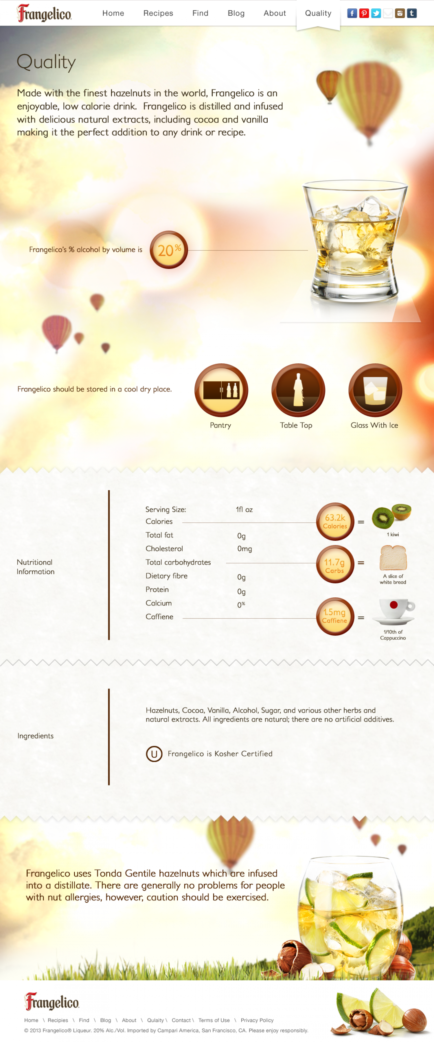 Frangelico Quality Parallax Infograph Infographic