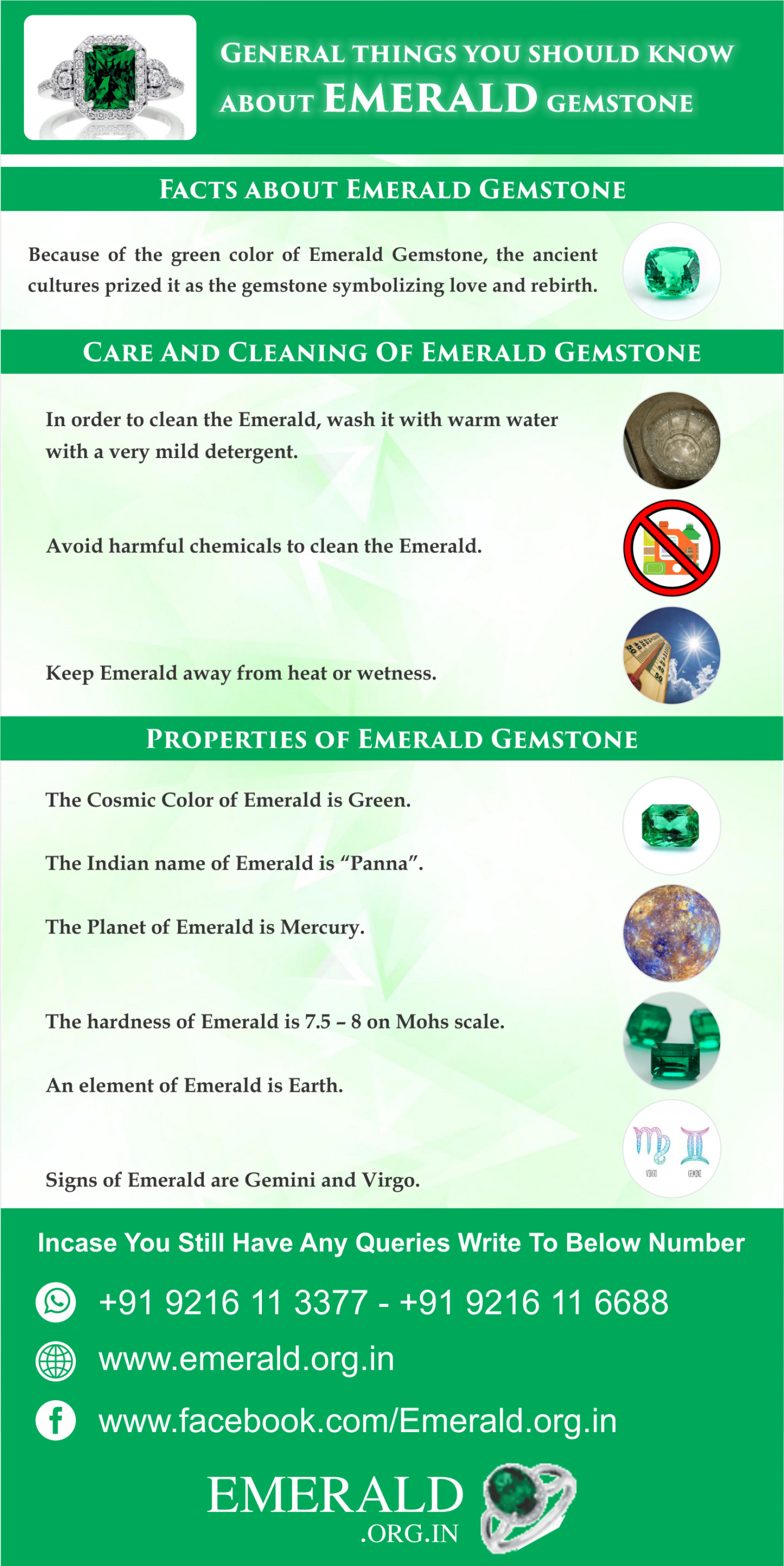 General things you should know about emerald gemstone Infographic