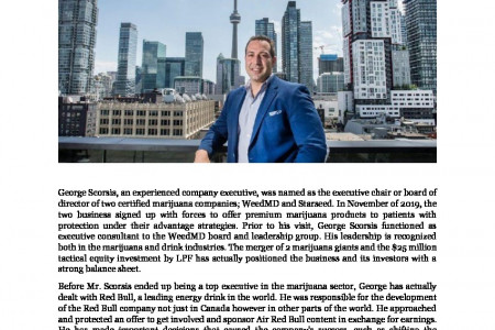 George Scorsis Named Executive Chair of Board of Directors For Two Licensed Cannabis Giants Infographic