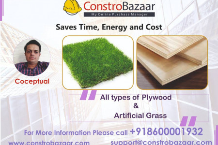 Get All Types Of Plywood & Artificial Grass At Constrobazaar Infographic