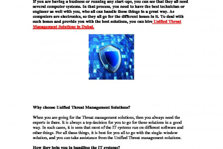 Get Best Unified Threat Management Solutions for Your Computers Infographic