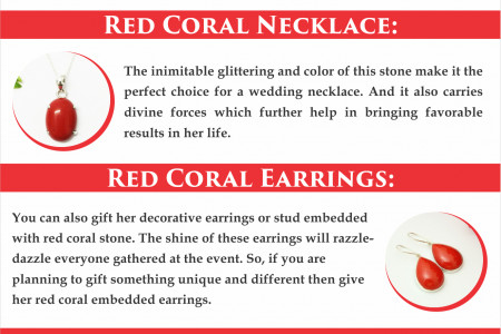 Gift Your Sister Red Coral Jewelry on Her Wedding Infographic