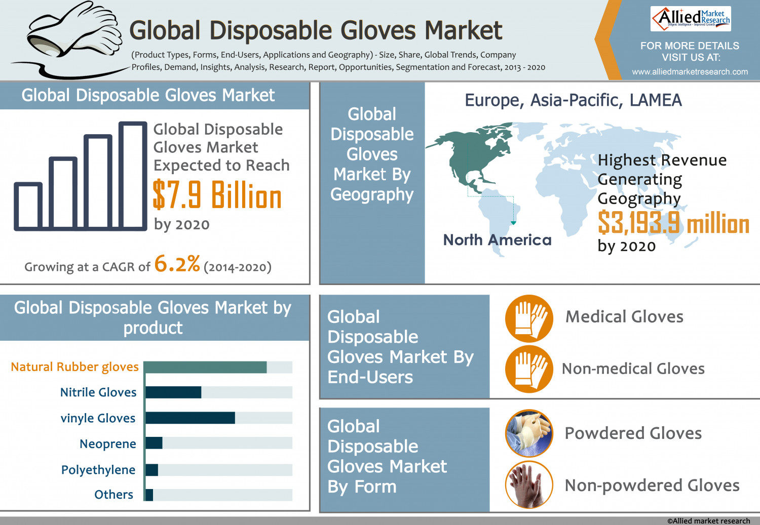 Global Disposable Gloves Market Infographic