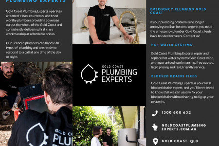 Gold Coast Plumbing Experts Brochure Infographic