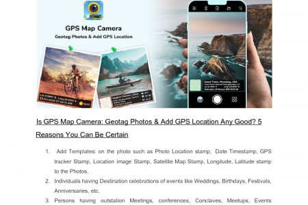 GPS Map Camera: Geotag Photos & Add GPS Location Infographic
