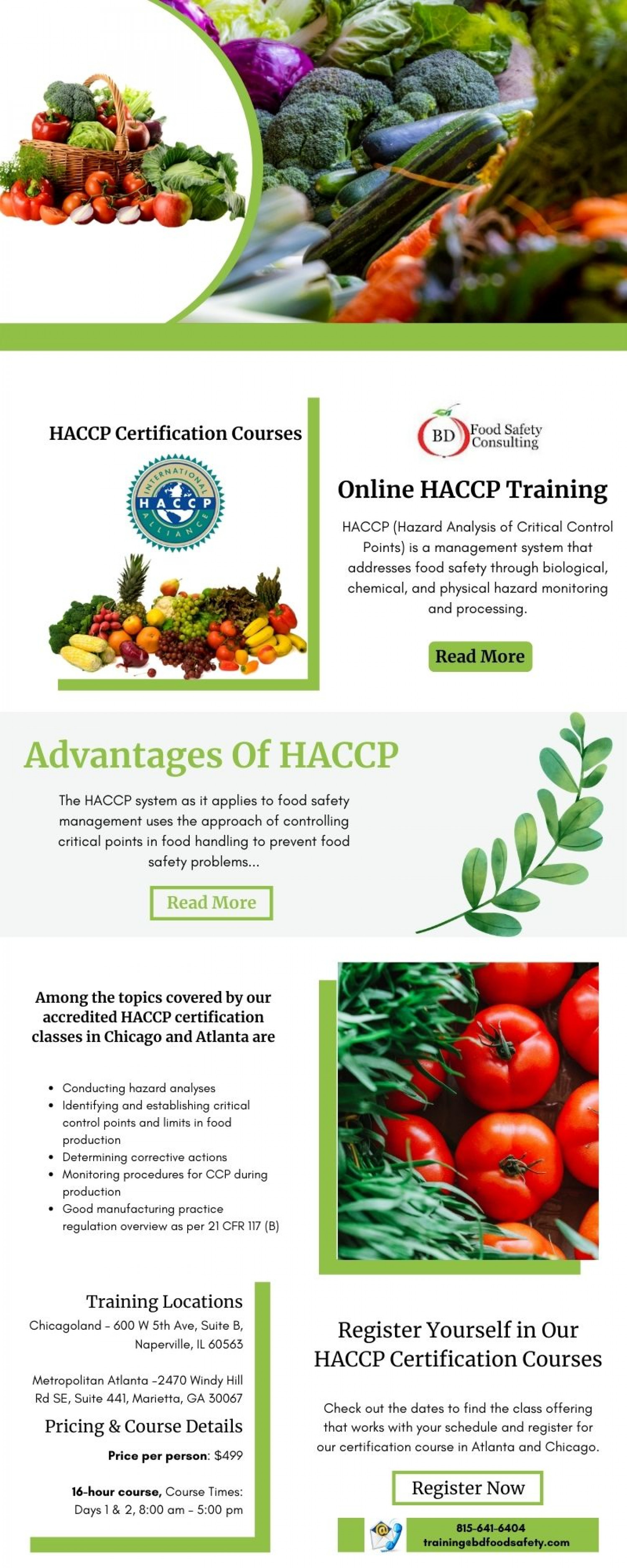 HACCP Certification Courses Infographic
