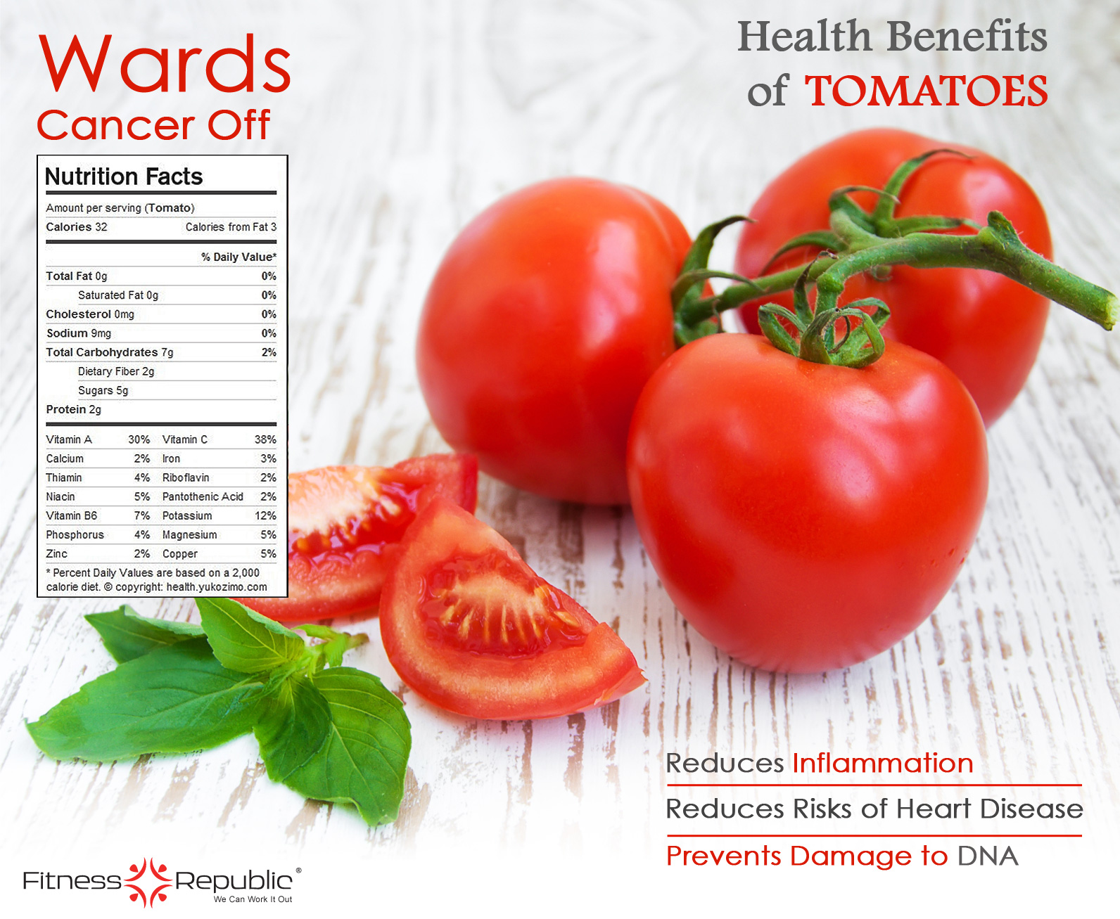 Health Benefits Of Tomatoes Fitness Republic Visual Ly