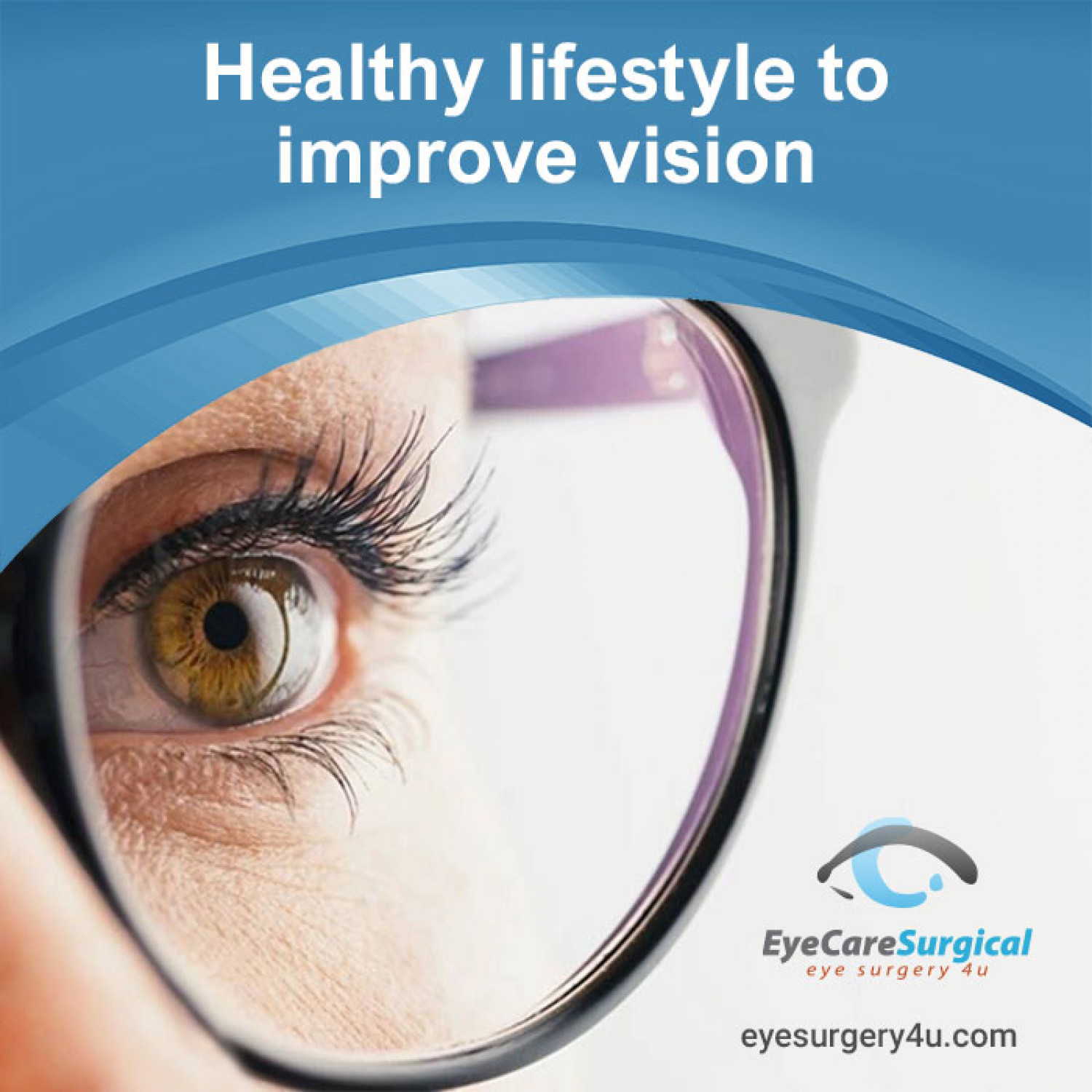 Healthy lifestyle to improve vision Infographic