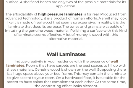 High Pressure and Wall Laminates In Your Residence Infographic