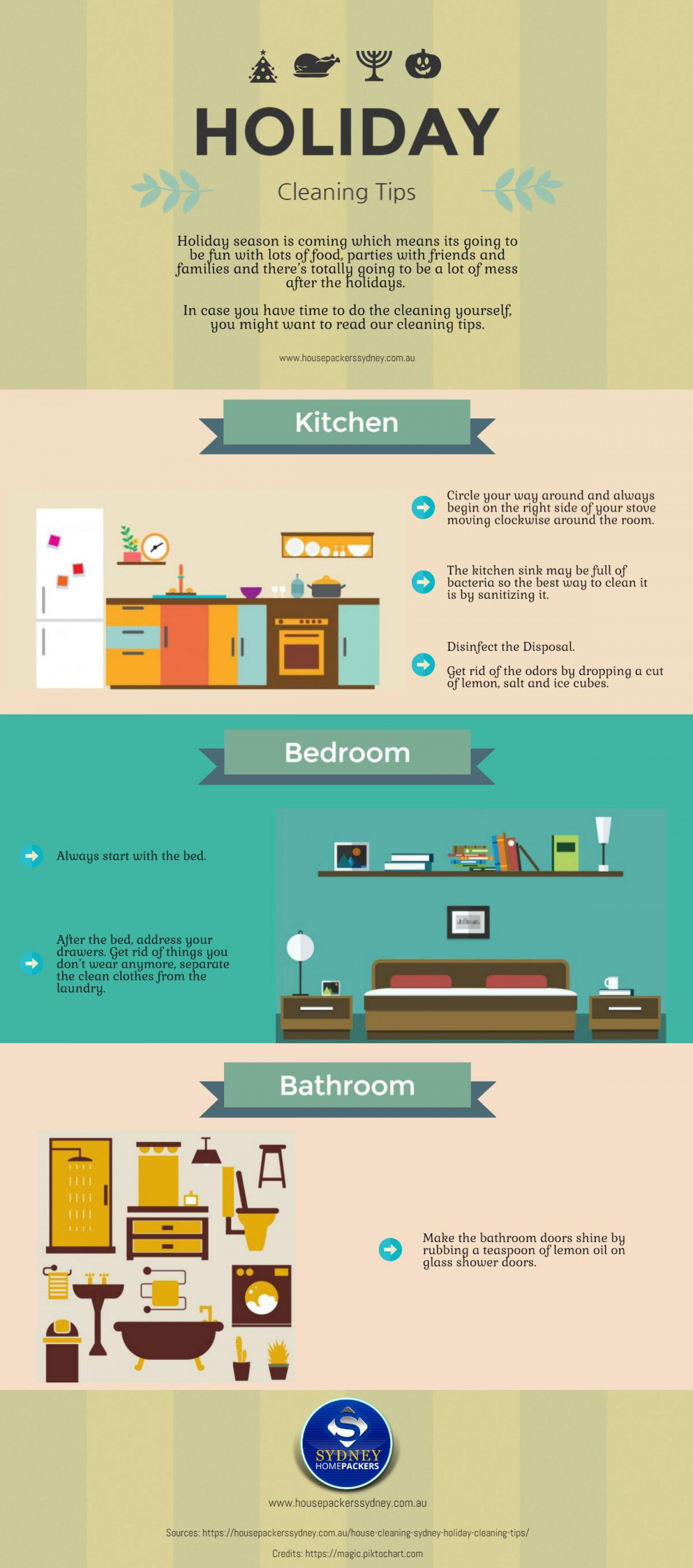 Holiday Cleaning Tips Infographic