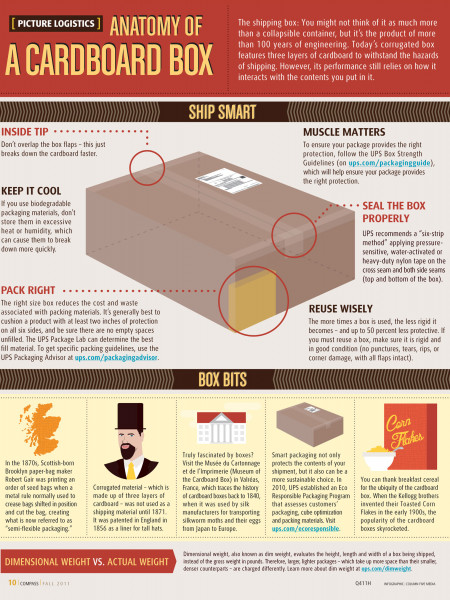 Holiday Shipping: The Anatomy of a Cardboard Box Infographic