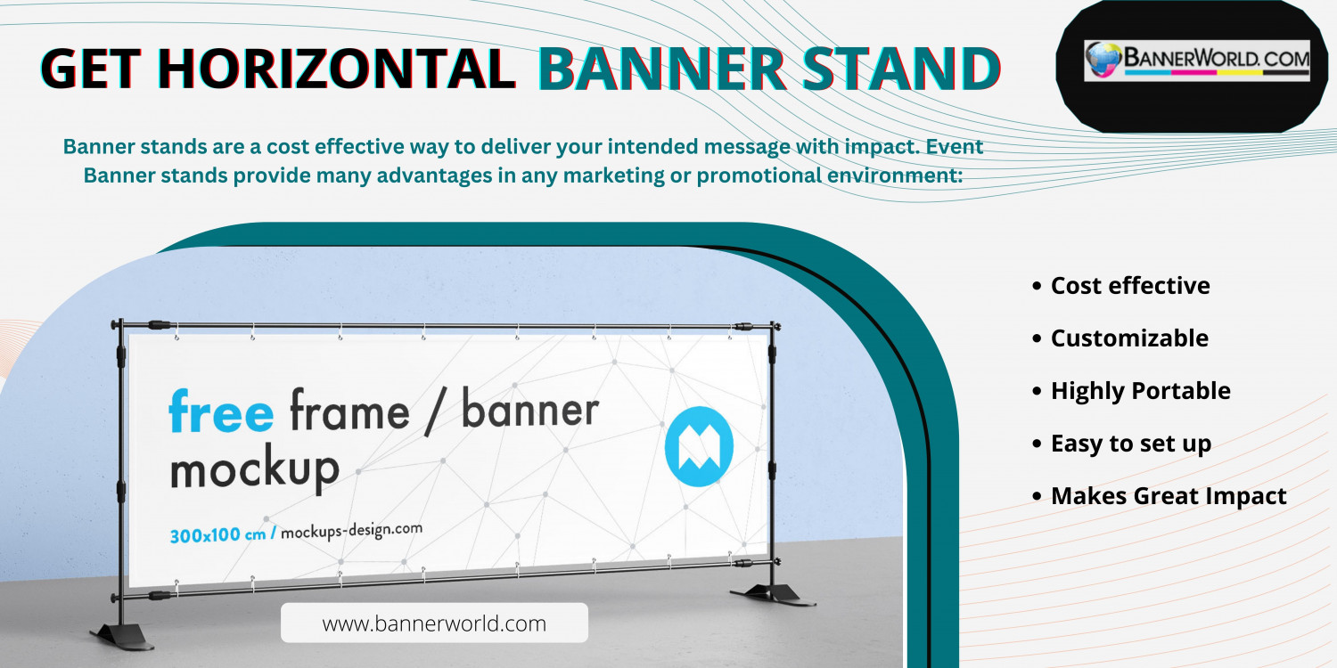 Horizontal Banner Stands for Events Infographic