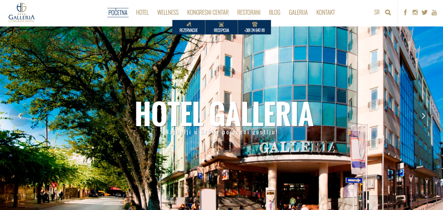 Hotel Galleria Website Infographic