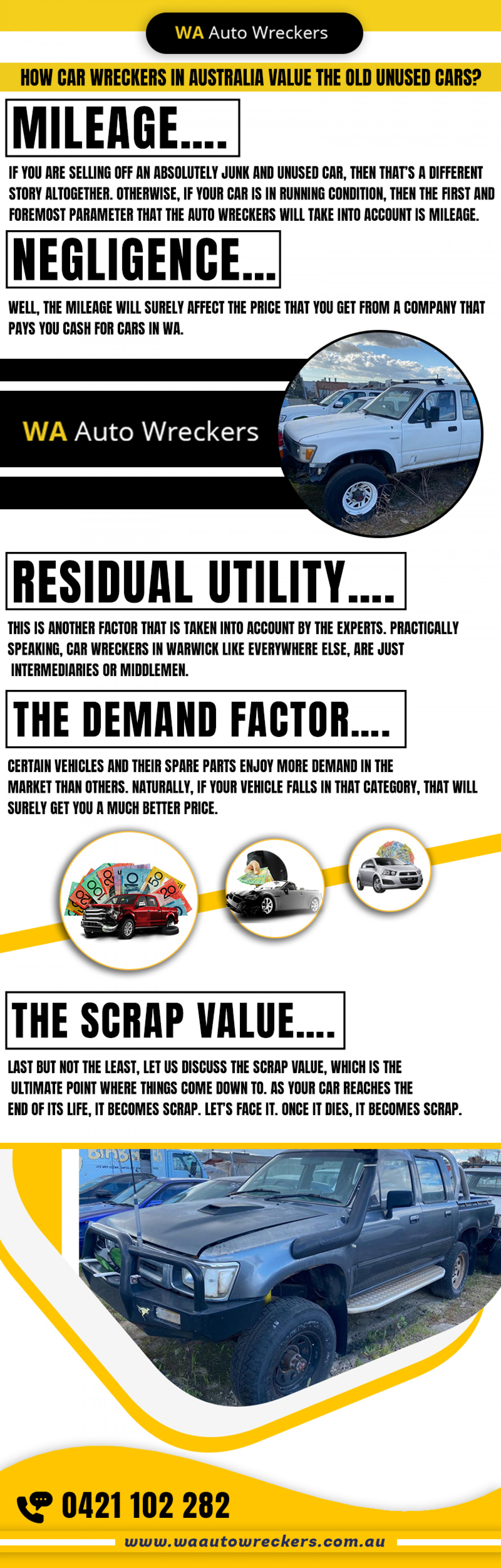 How Car Wreckers in Australia Value the Old Unused Cars? Infographic