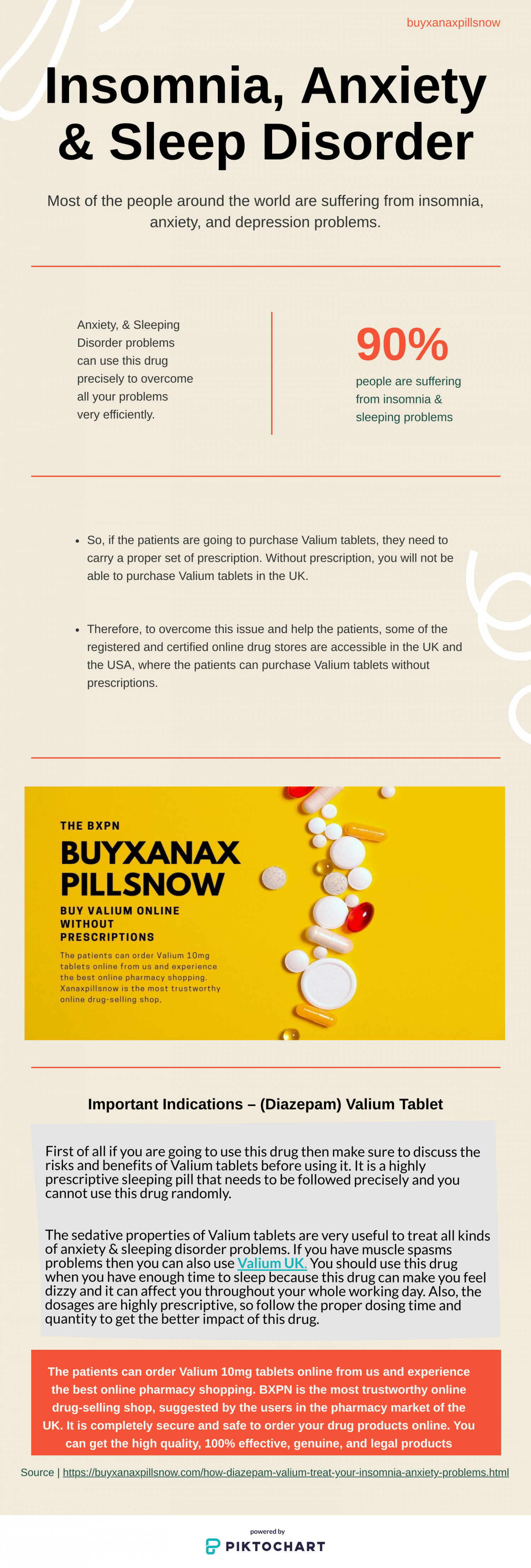 How (Diazepam) Valium Treat Your Insomnia & Anxiety Problems! Infographic