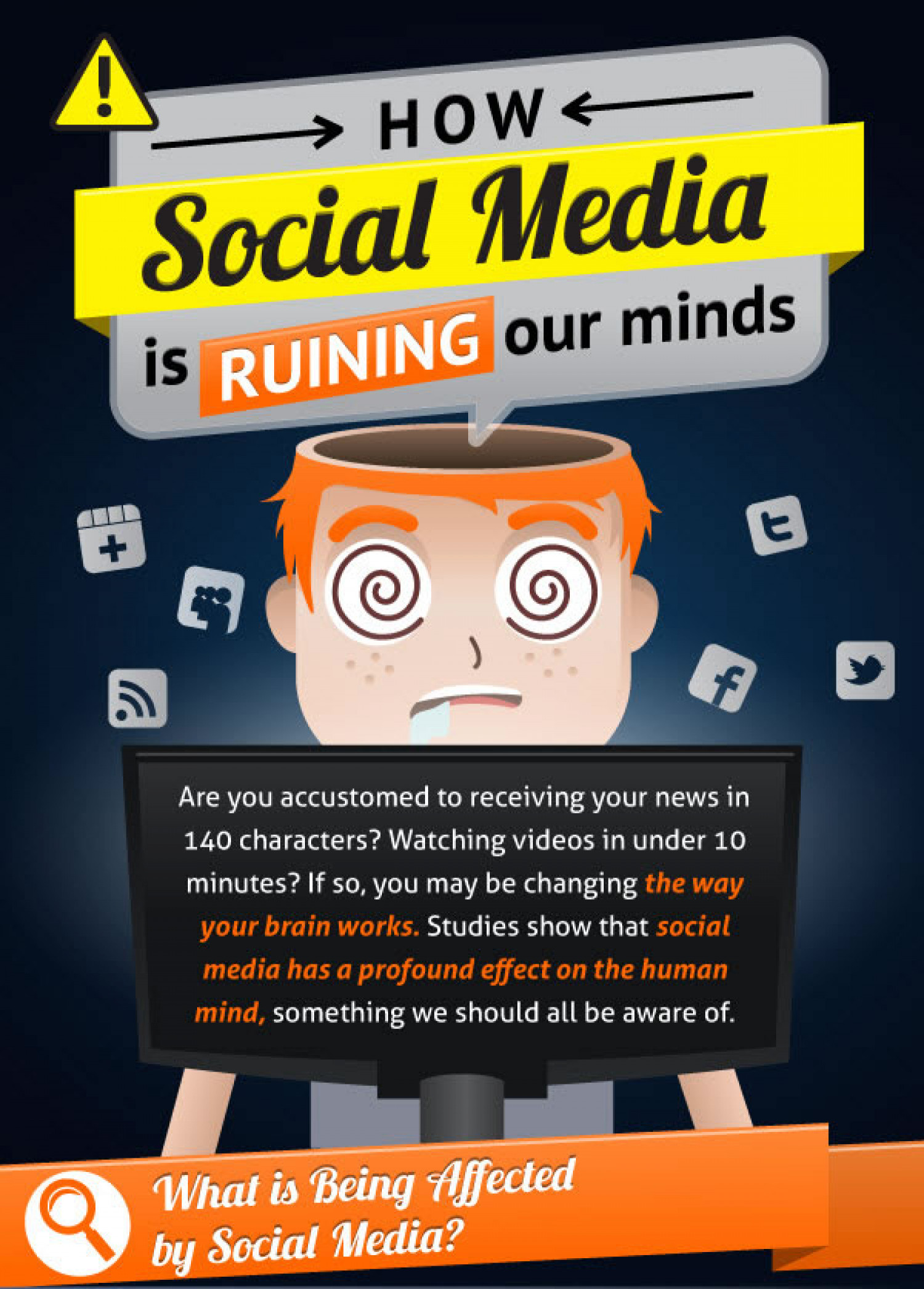 How Social Media is Ruining our Minds Infographic