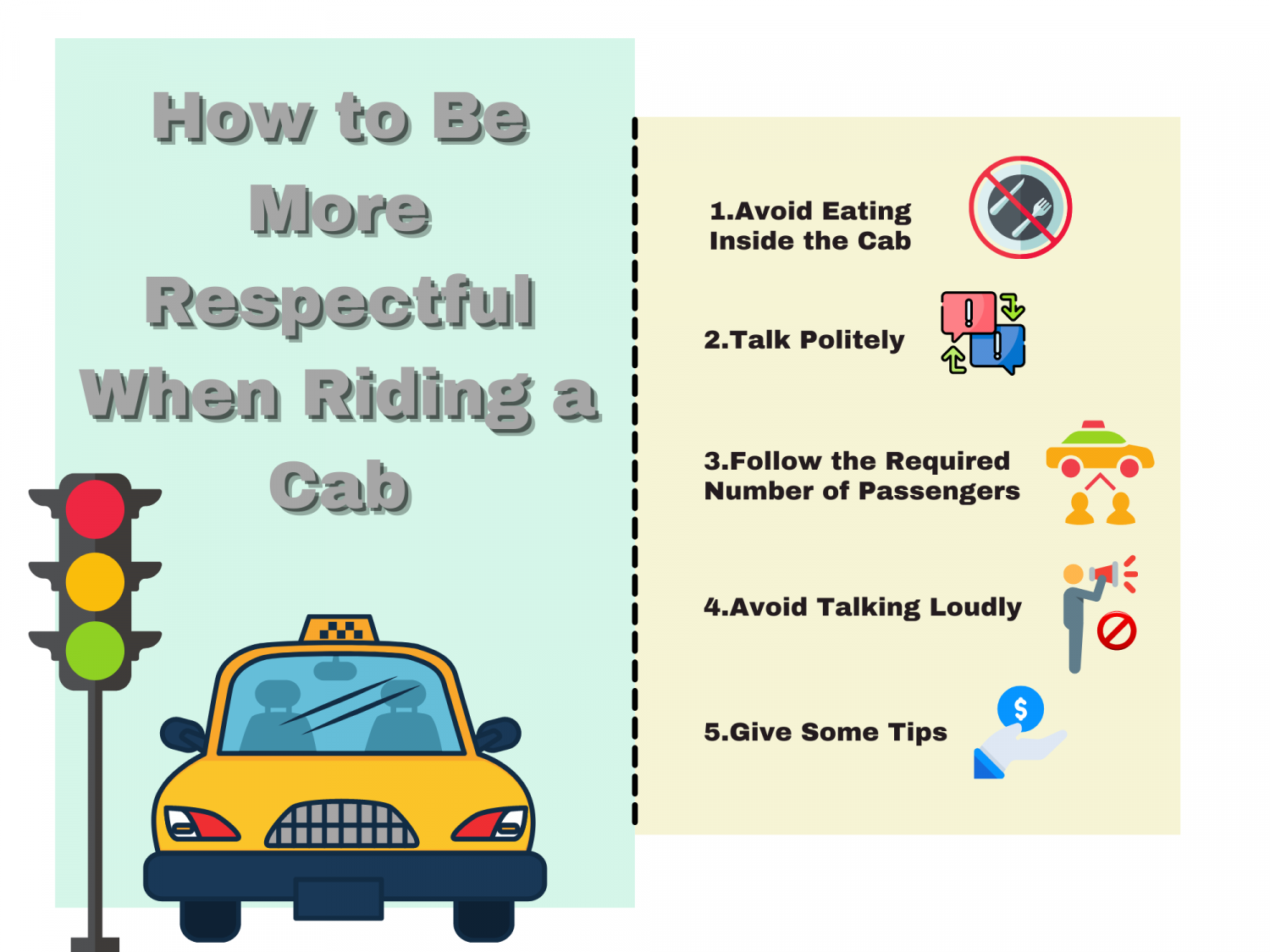 How to Be More Respectful When Riding a Cab  Infographic